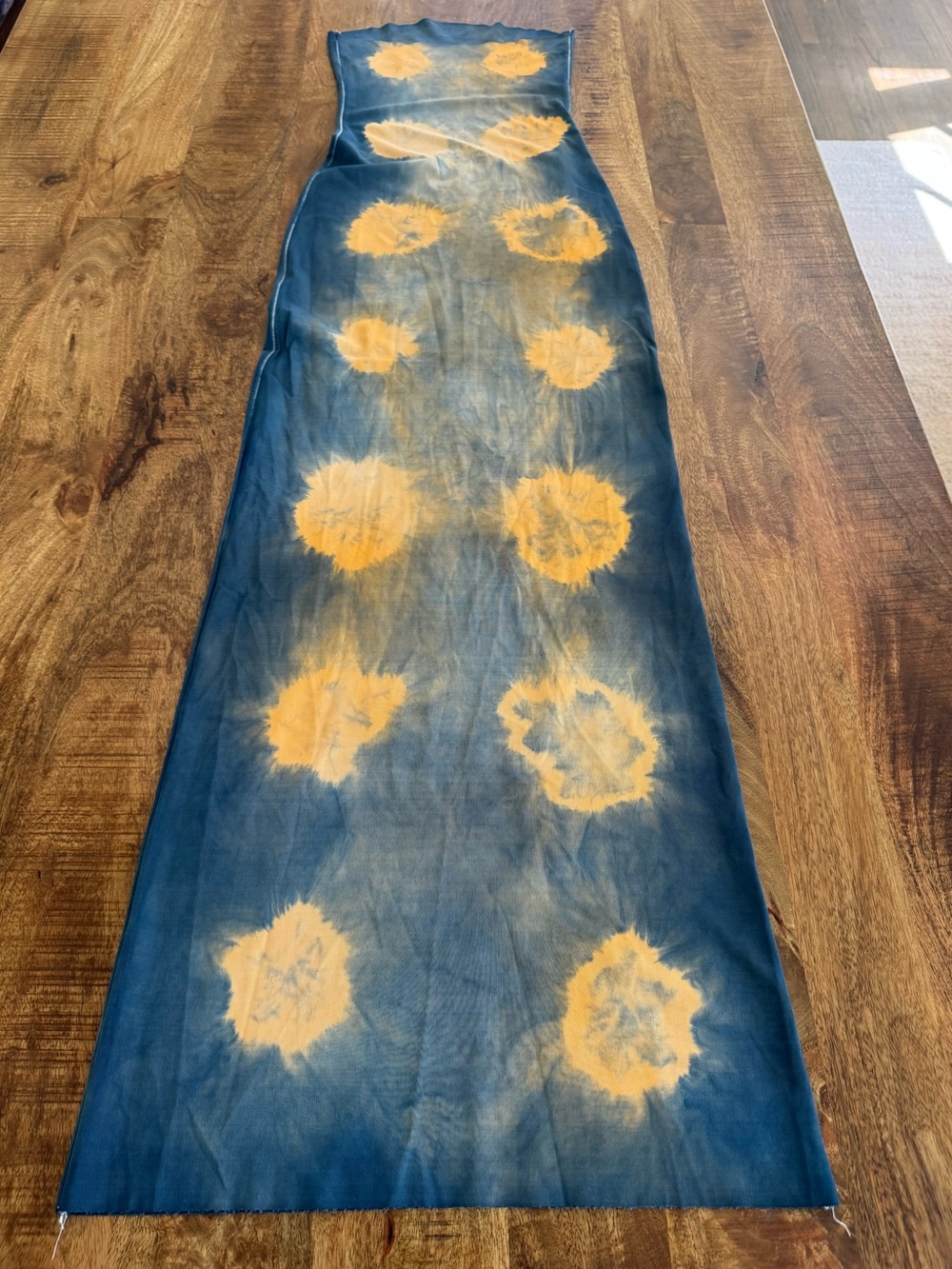 Dana Foley Tie-Dye Maxi Dress in Navy and Yellow - Picture 2 of 2